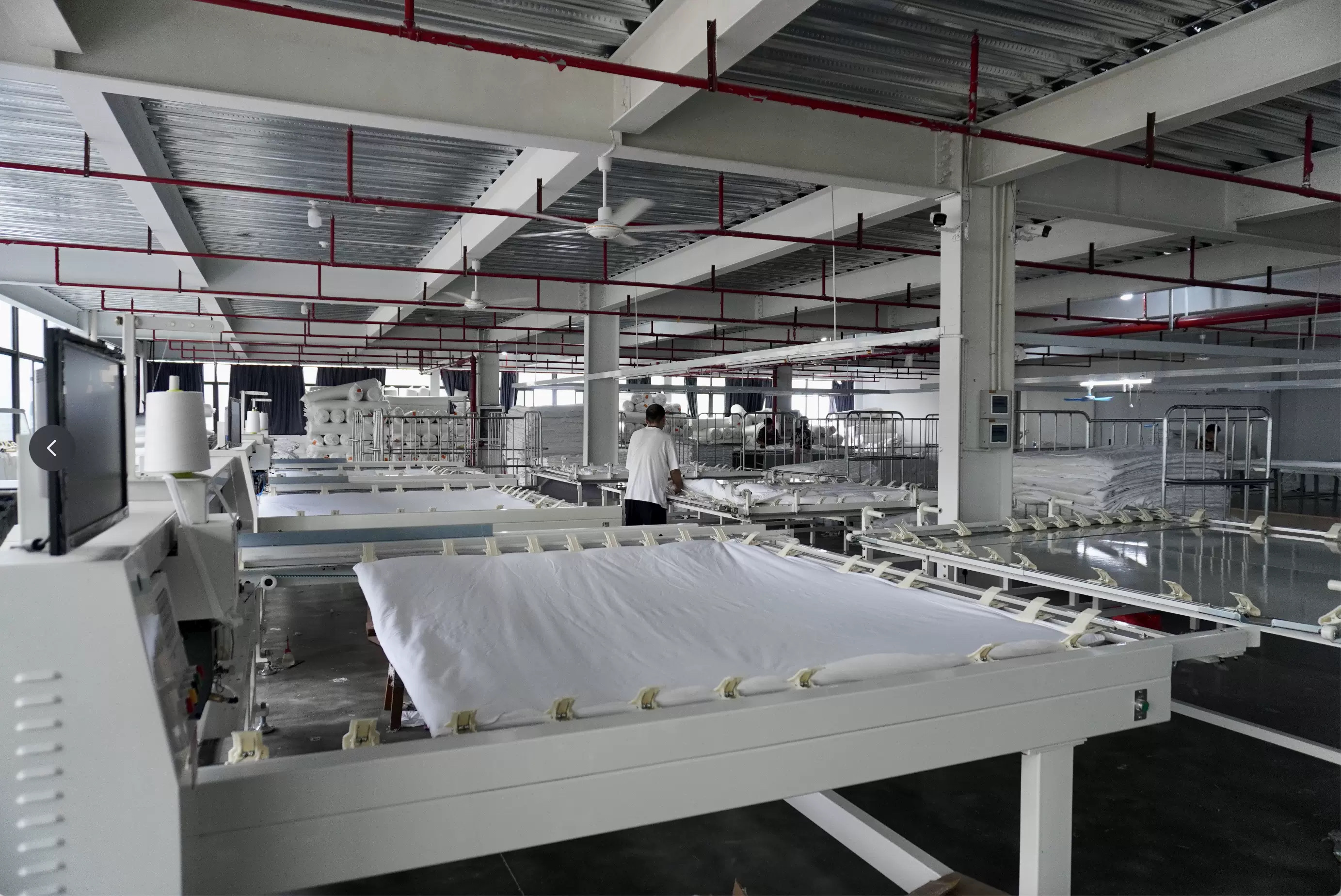 Hotel linen production workshop