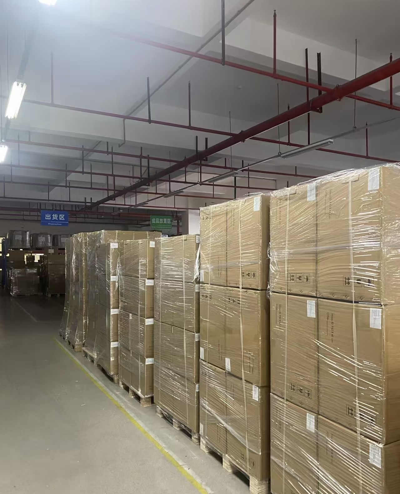 Pallet packaging for hotel linen export orders